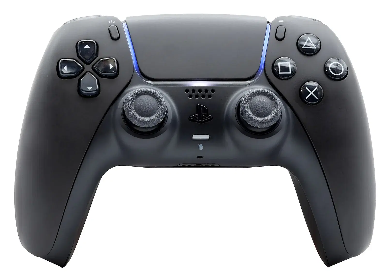 Sony DualSense PS5 controller in Midnight Black — the only controller most PS5 pilots fly MSFS 2024 with